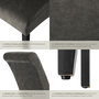 Voir la diapositive 5 : tectake Chaise de salle à manger avec revêtement en cuir synthétique gris marbré Lot de 4