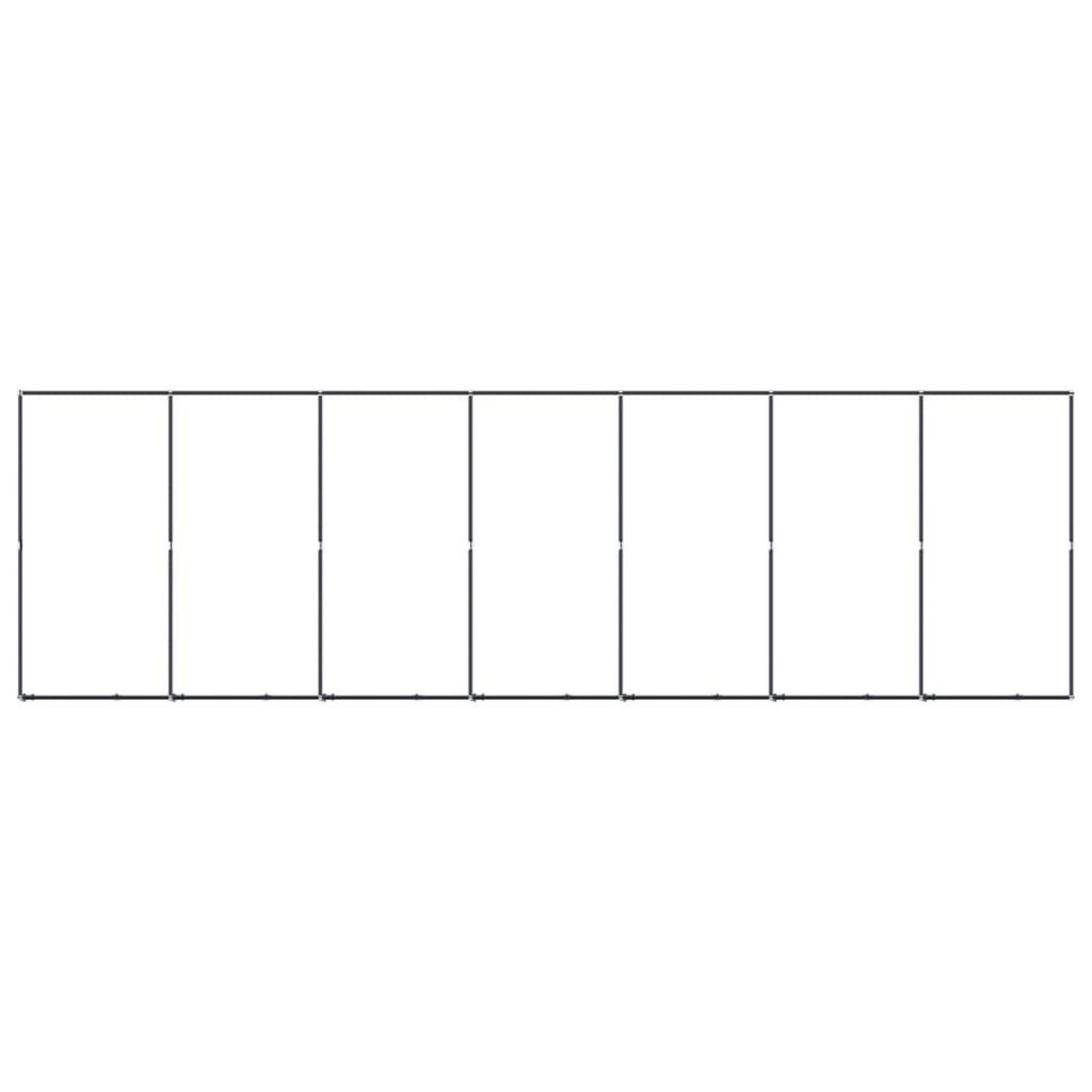 VIDAXL Chenil d'exterieur pour chiens Acier 12,9 m²