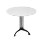 HABITABLE Sous-nappe protège table ronde Basic - Diam. 135 cm pour table ronde de diamètre 115 à 125 cm - Blanc