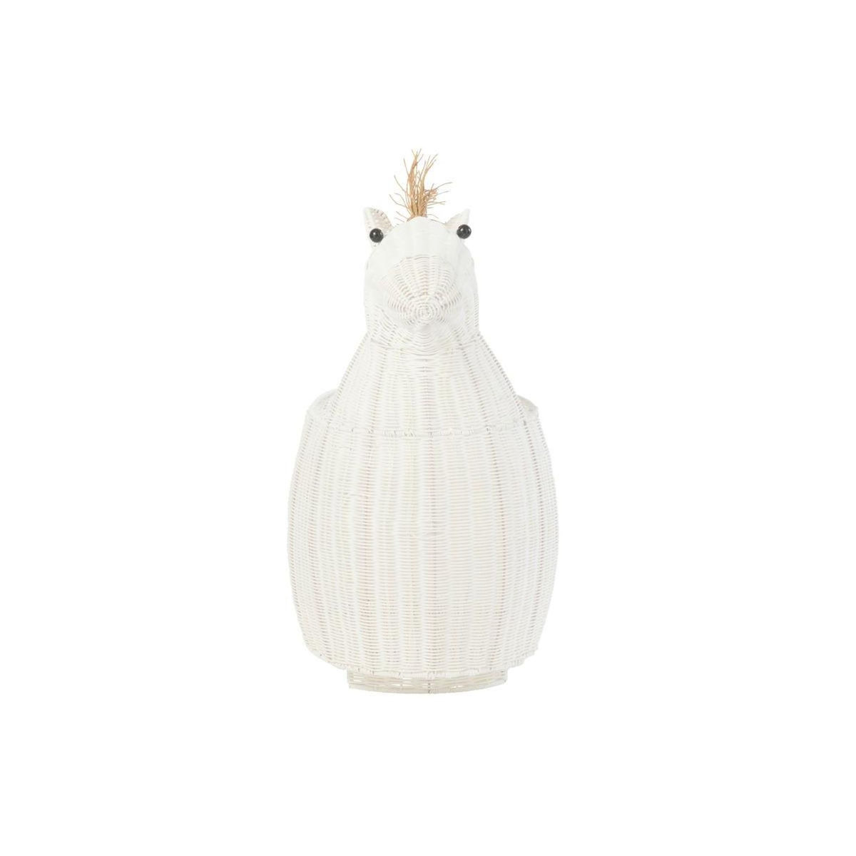 Paris Prix Panier de Rangement Enfant  Cheval  79cm Blanc