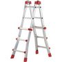 Voir la diapositive 4 : HAILO Echelle pliante télescopique 3m70 en aluminium - PROFISTEP MULTI