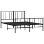 Voir la diapositive 3 : VIDAXL Cadre de lit metal sans matelas avec pied de lit noir 140x190cm