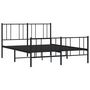 Voir la diapositive 3 : VIDAXL Cadre de lit metal sans matelas avec pied de lit noir 140x190cm