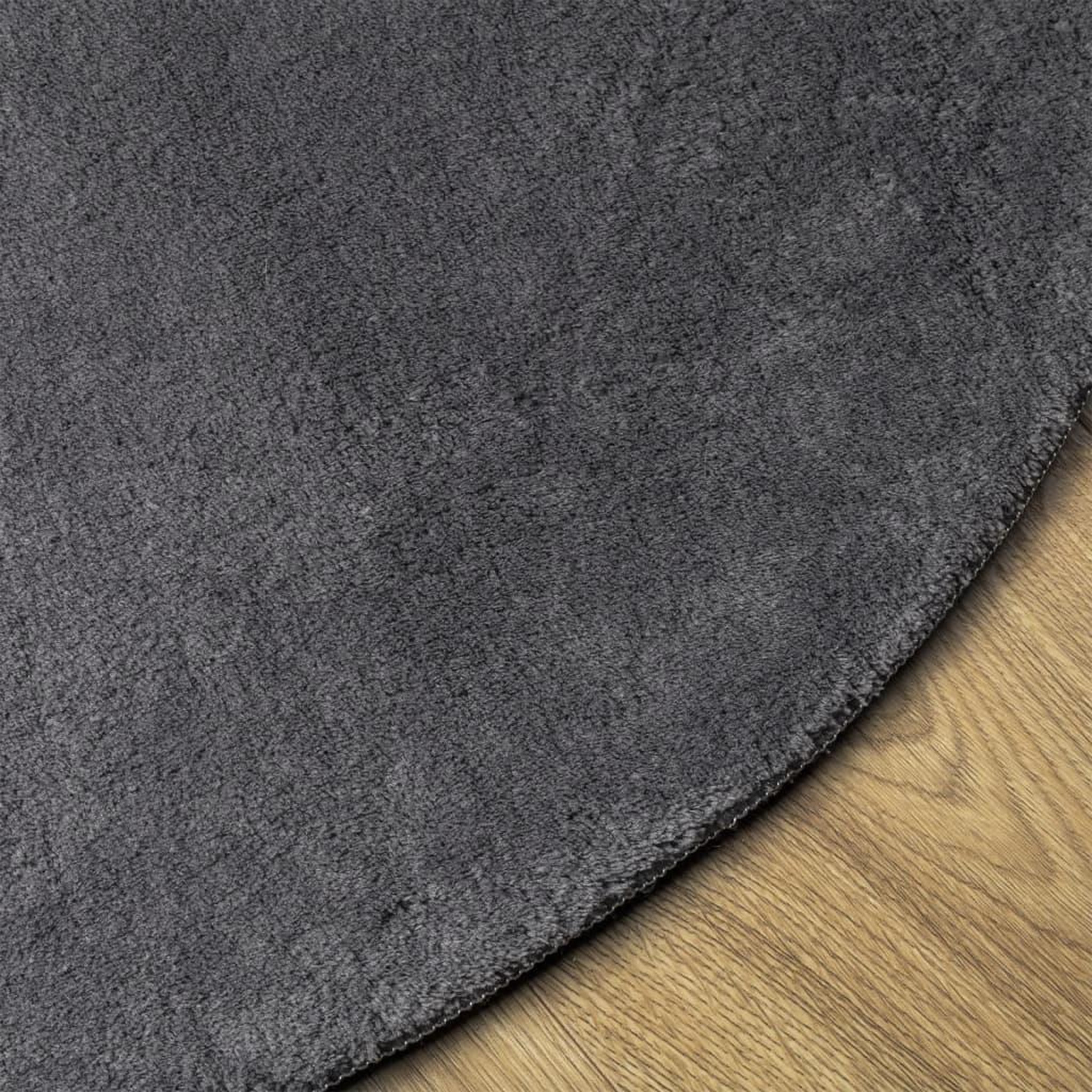 Voir la diapositive 4 : VIDAXL Tapis HUARTE a poils courts doux et lavable anthracite Ø 100 cm