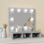 Voir la diapositive 3 : VIDAXL Armoire a miroir avec LED Gris beton 60x31,5x62 cm