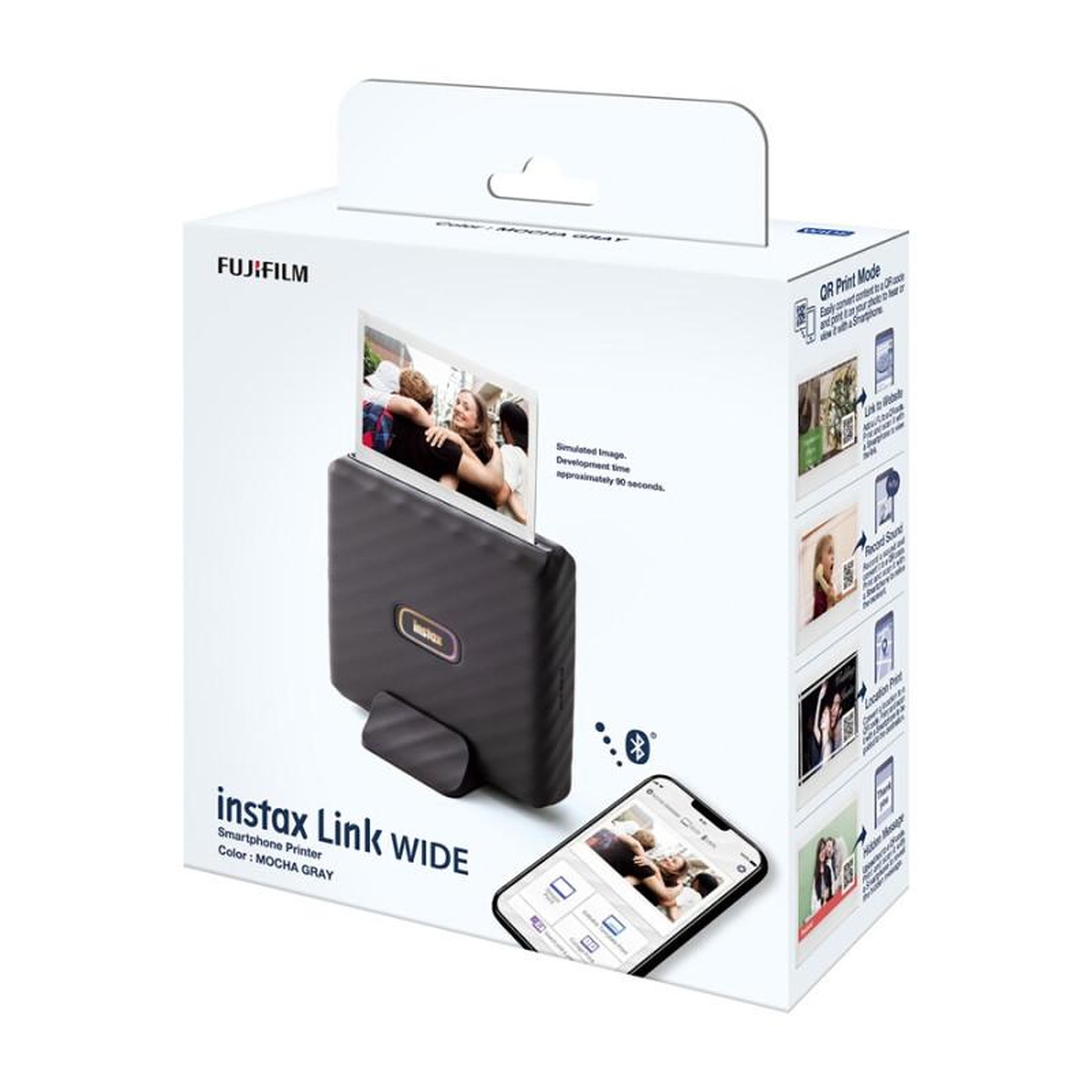 Voir la diapositive 6 : FUJIFILM Imprimante photo portable Instax Link Wide Gray