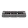 Voir la diapositive 3 : LISA DESIGN Ruby - canapé droit modulable 3 places en velours texturé