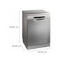 Voir la diapositive 5 : BOSCH Lave-vaisselle 60cm 14 couverts 42db - SMS4EMI06E