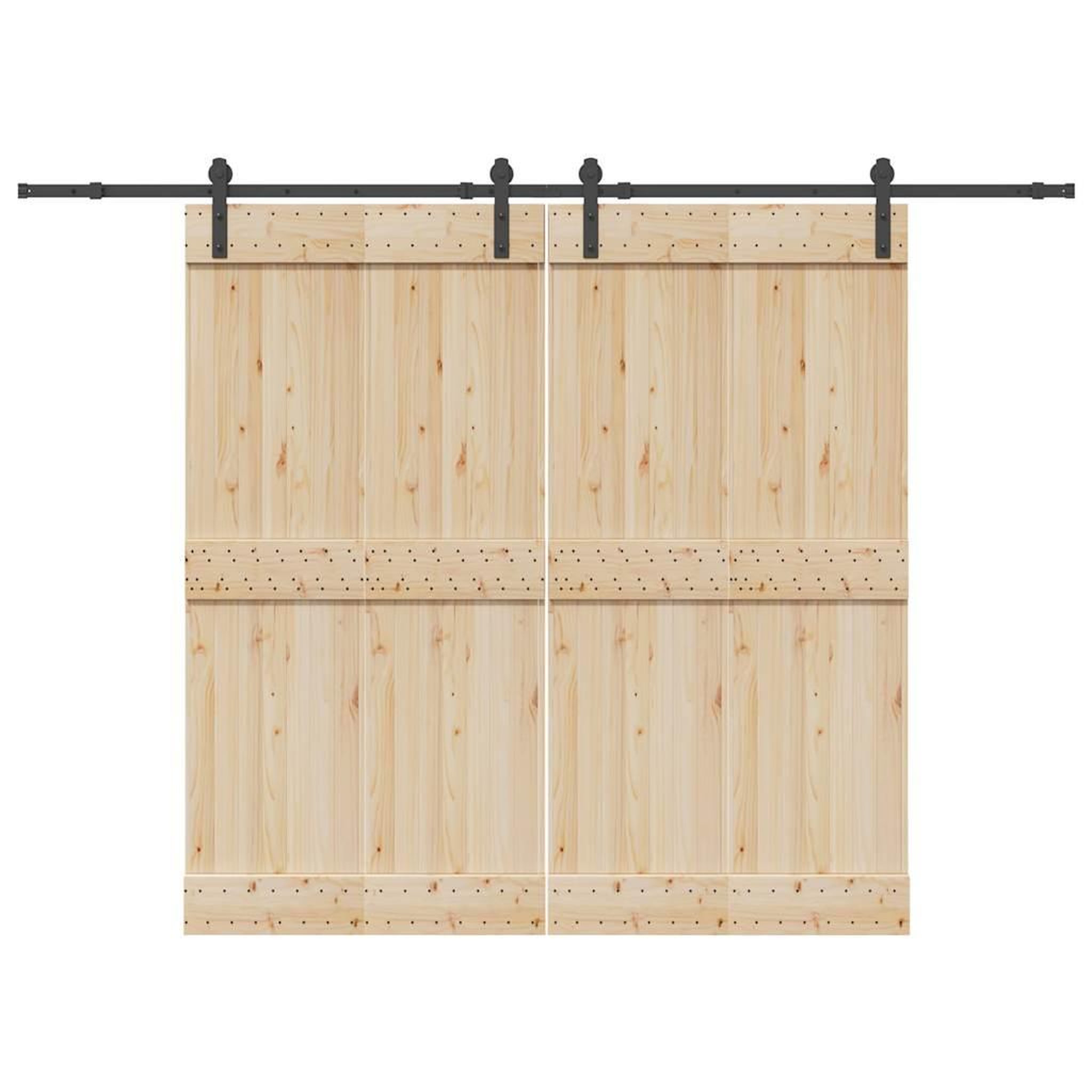 VIDAXL Kit de quincaillerie de porte coulissante 427 cm acier noir