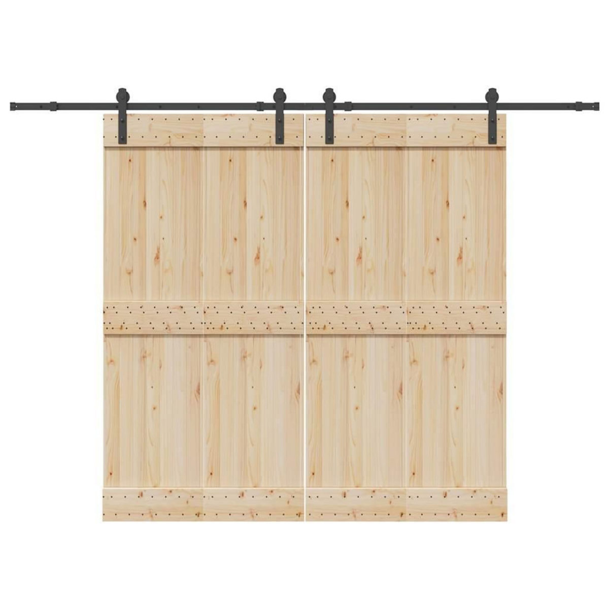 VIDAXL Kit de quincaillerie de porte coulissante 427 cm acier noir