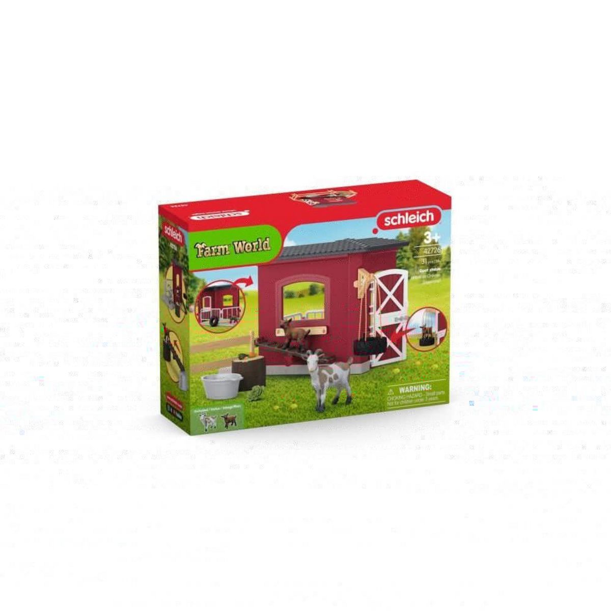 Schleich Figurine �table pour chevres, Schleich 42726 Gamme Farm World