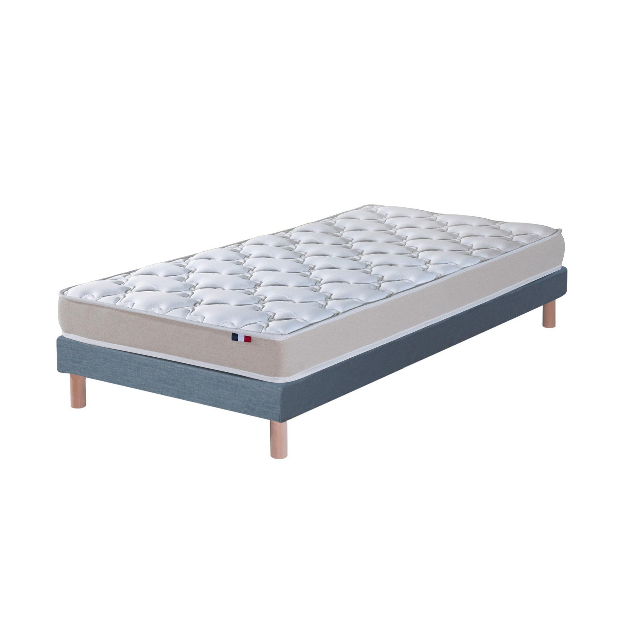 Voir la diapositive 5 : IDLITERIE Ensemble Matelas accueil Latex 3 zones INITIAL - Bi Confort Mousse & Latex + Sommier - Made in France