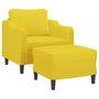 Voir la diapositive 3 : VIDAXL Fauteuil avec repose-pied Jaune clair 60 cm Tissu