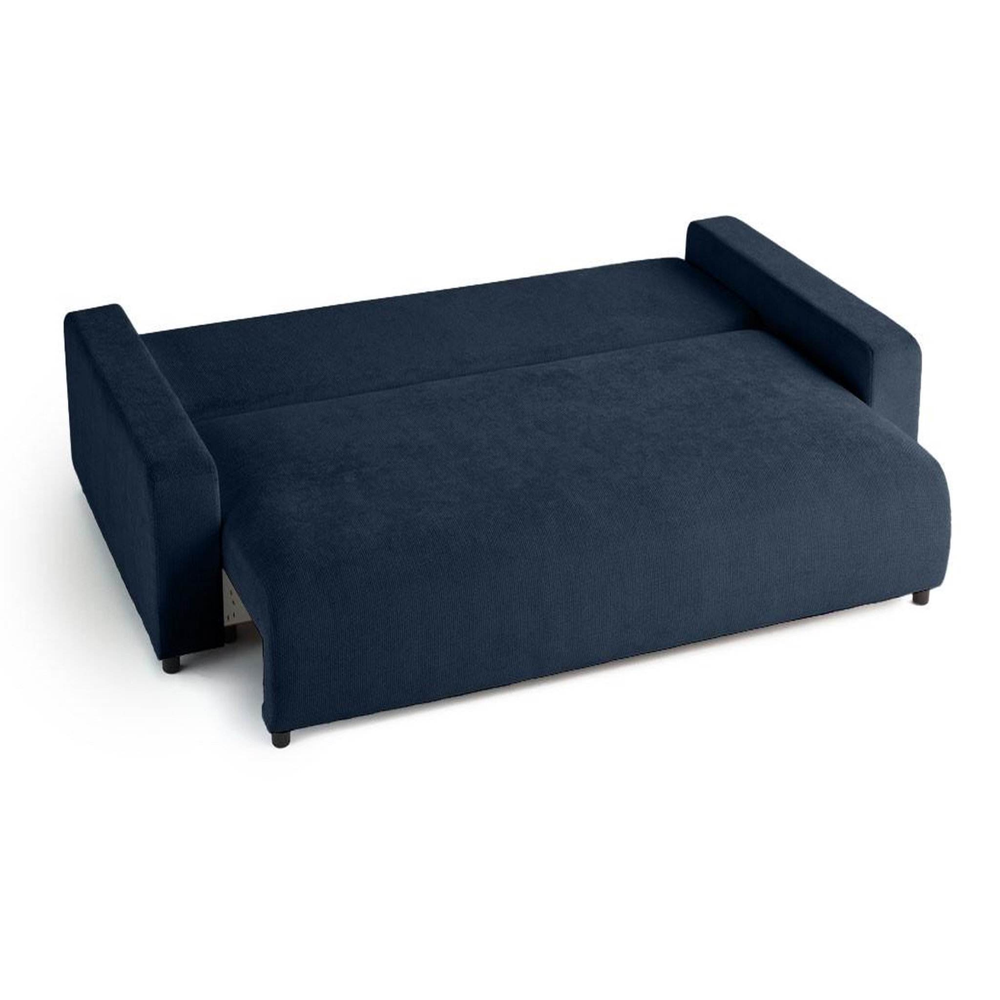Voir la diapositive 2 : BEST MOBILIER Pivoine - canapé droit 3 places - convertible avec coffre - en velours texturé