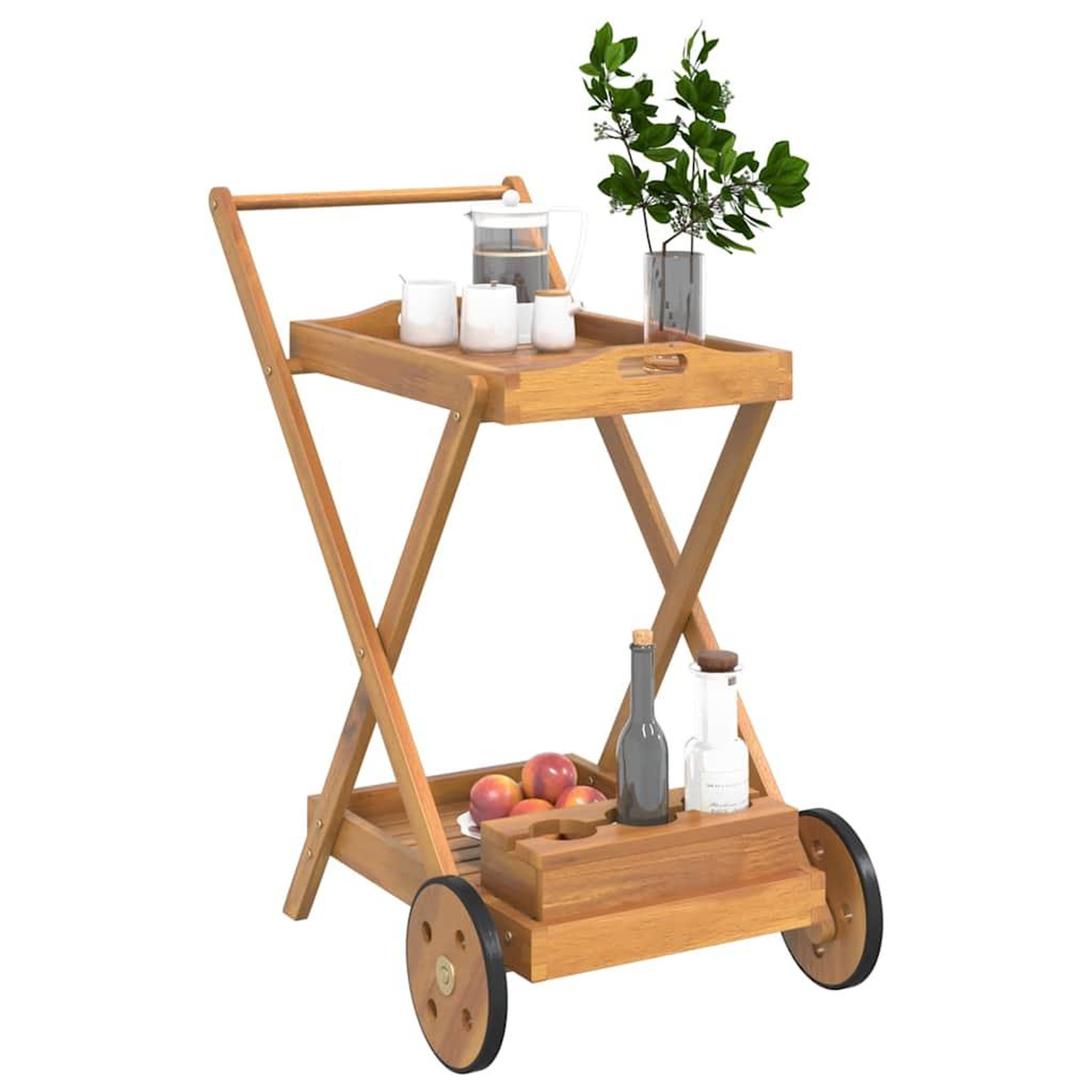 Voir la diapositive 3 : VIDAXL Chariot a the 54x87x90 cm bois massif d'acacia
