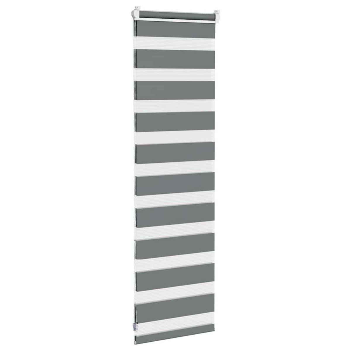 VIDAXL Store zebre gris fonce largeur du tissu 35,9 cm polyester