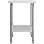 Voir la diapositive 3 : VIDAXL Table de travail de cuisine 60x60x85 cm Acier inoxydable