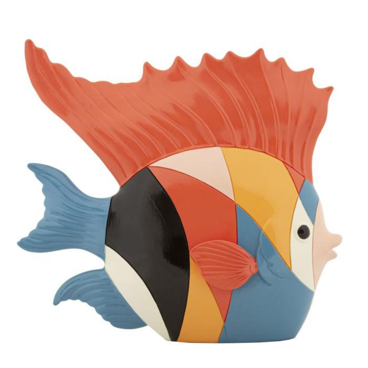 Paris Prix Statuette Déco Poisson  Rubic  28cm Multicolore