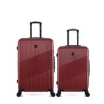 GENTLEMAN FARMER Lot de 2 - Valises grand format et weekend PETER. Coloris disponibles : Gris, Beige, Noir, Rouge, Vert, Bleu