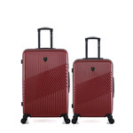 GENTLEMAN FARMER Lot de 2 - Valises grand format et weekend PETER. Coloris disponibles : Rouge, Gris, Beige, Bleu, Vert, Noir