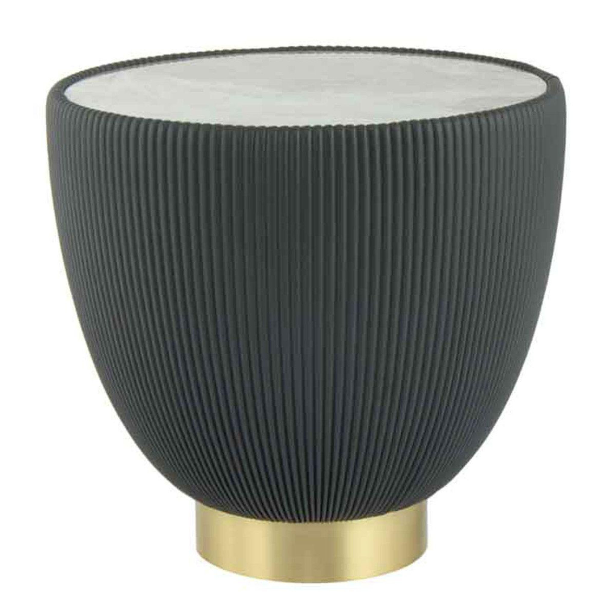 Paris Prix Table d'Appoint Design  Jokai  47cm Gris & Or