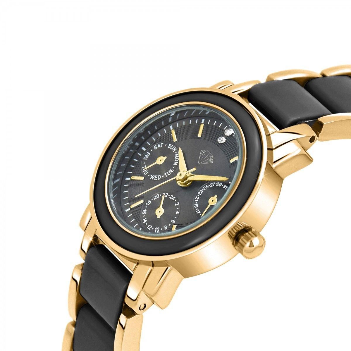 SC CRYSTAL Montre Lila SC Crystal ornée de 2 Cristaux Scintillants