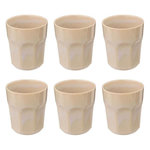 SECRET DE GOURMET Lot de 6 Mugs Design  Roma  30cl Beige