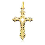 L'ATELIER D'AZUR Pendentif - Médaille Croix Or 18 Carats 750 Jaune - Chaine Offerte