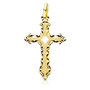 Voir la diapositive 1 : L'ATELIER D'AZUR Pendentif - Médaille Croix Or 18 Carats 750 Jaune - Chaine Offerte