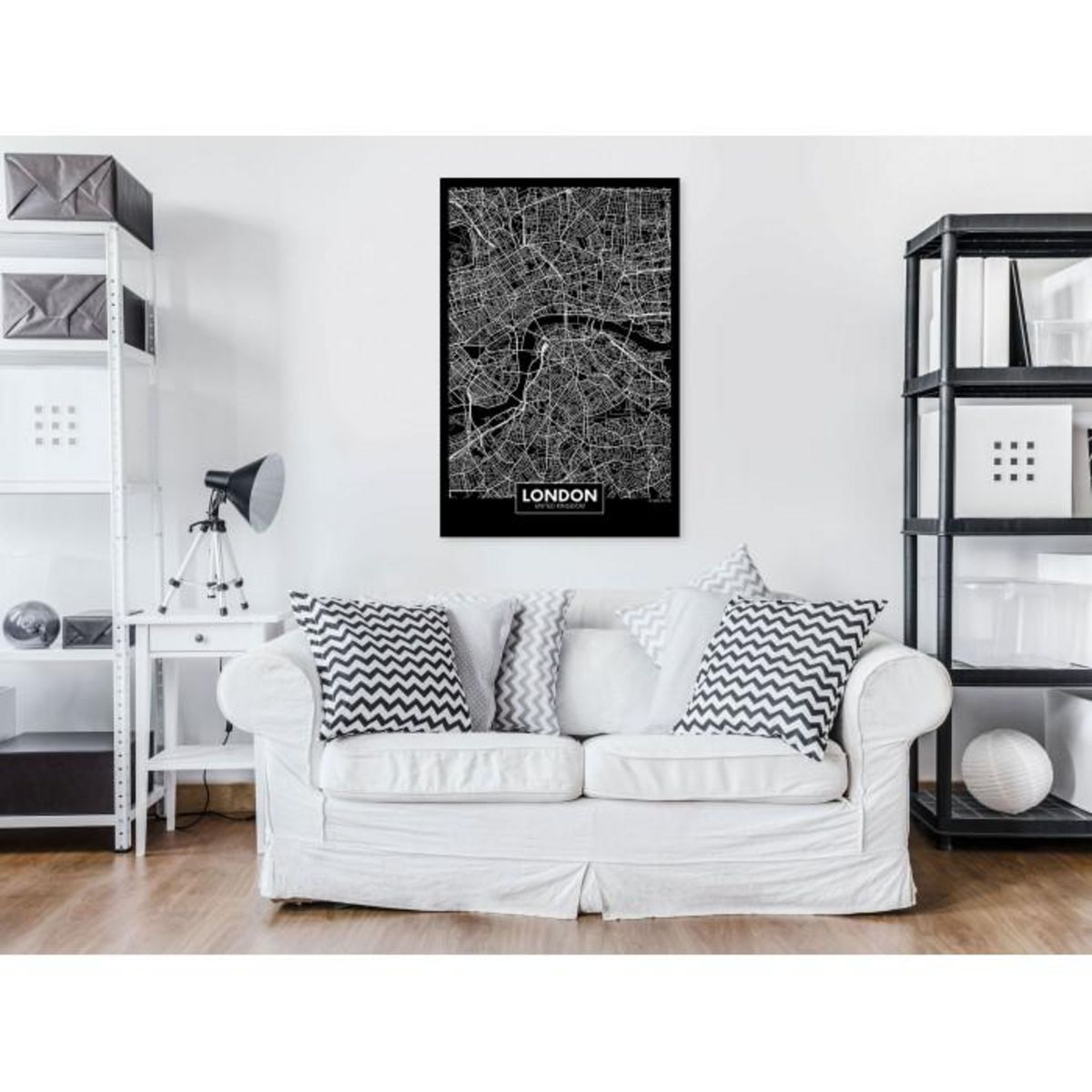 Paris Prix Tableau Imprimé  Dark Map of London