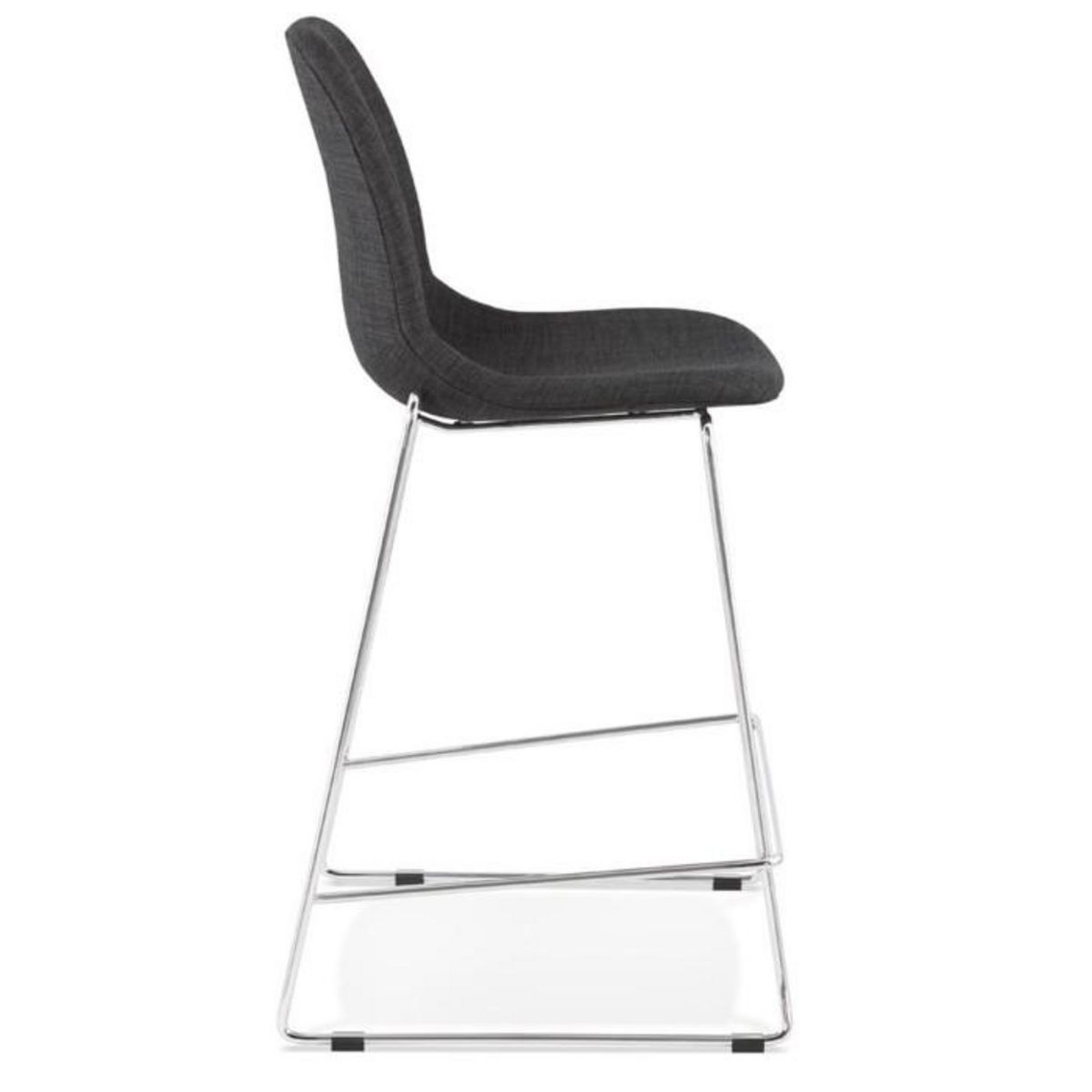 Paris Prix Tabouret de Bar  Tanjan  101cm Gris Foncé & Chromé