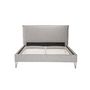 Voir la diapositive 4 : Lit double avec sommier et tête de lit effet matelassé 140x190cm ALBAN