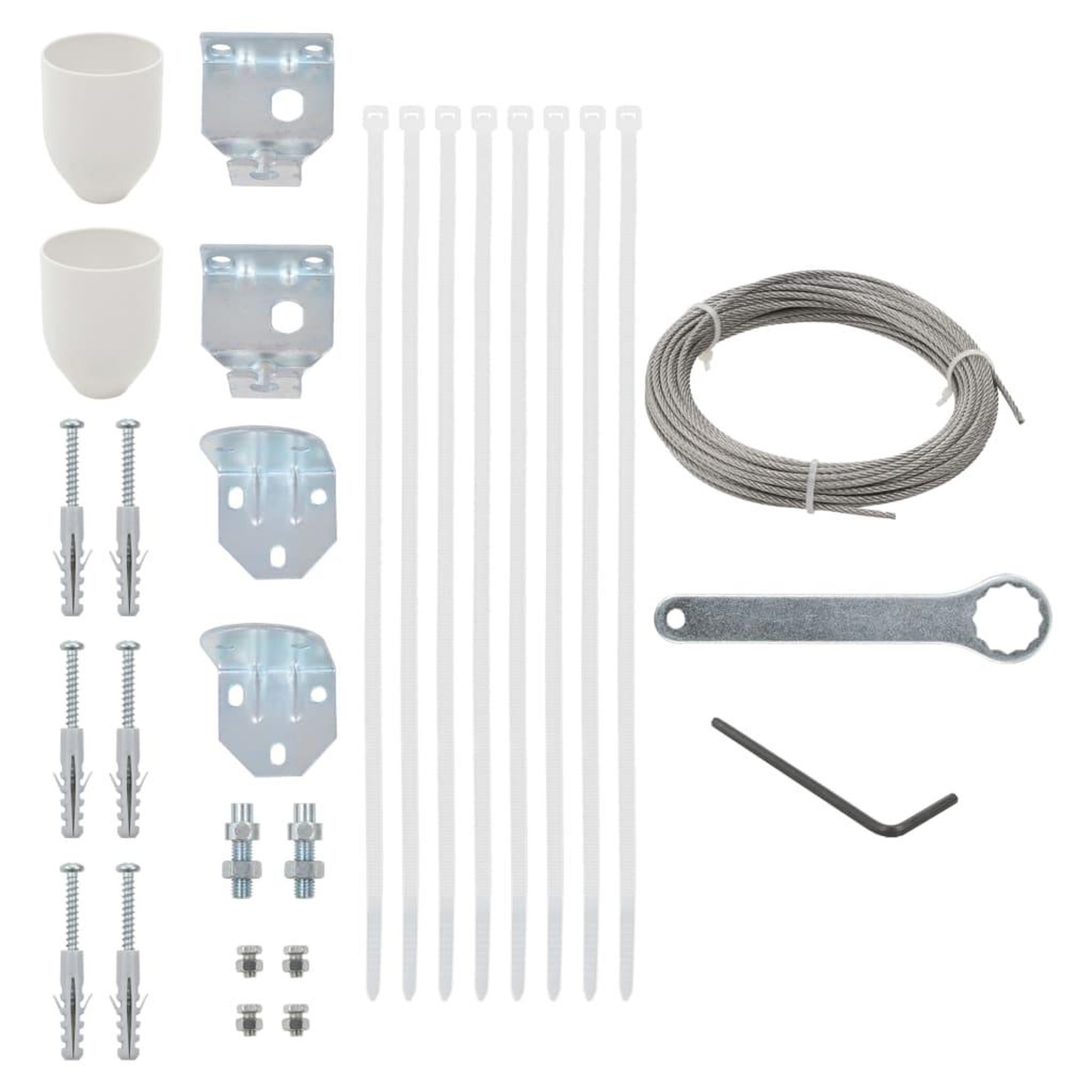 VIDAXL Ensemble d'accessoires pour ecran de balcon 29 pcs