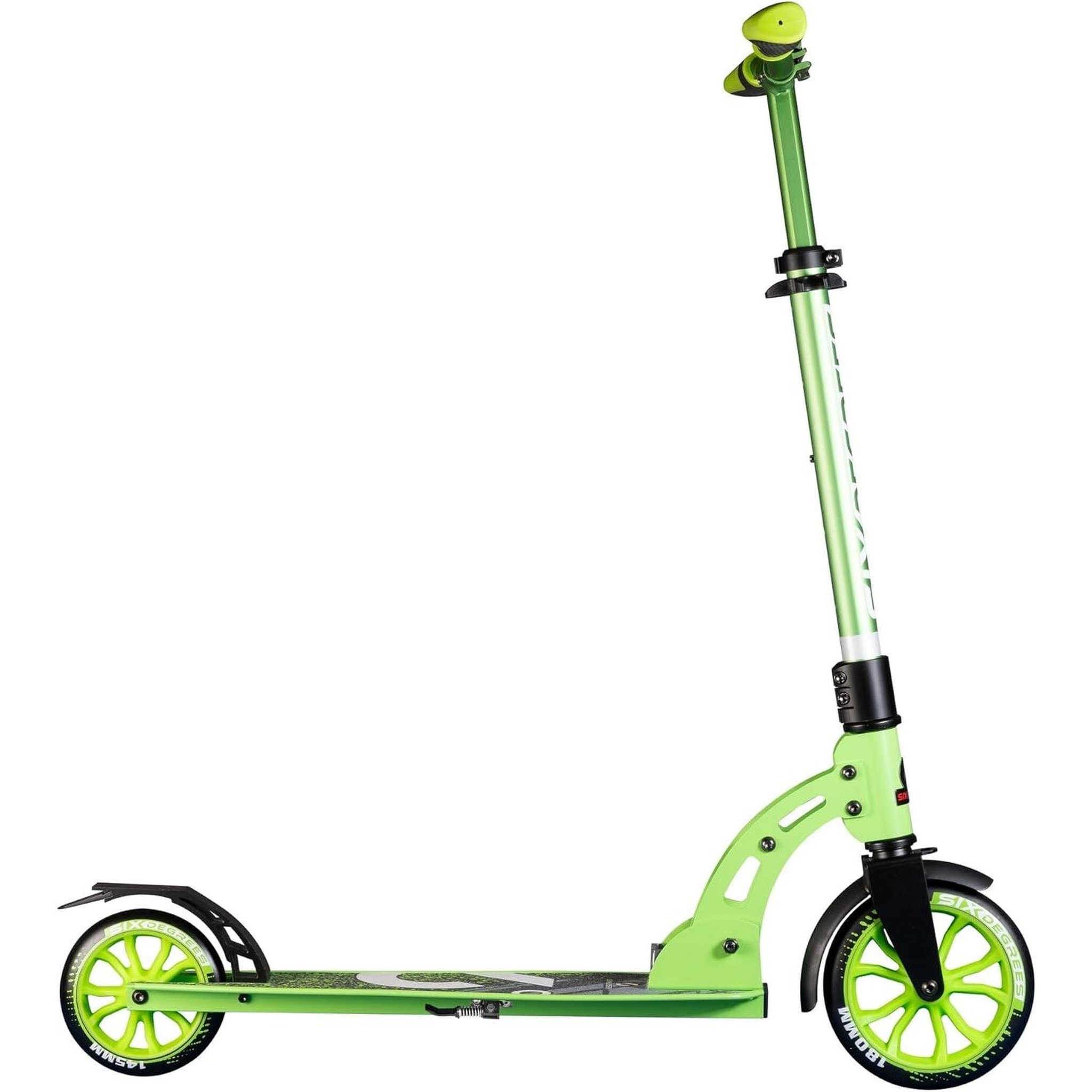 Voir la diapositive 3 : SIX DEGREES Trottinette junior aluminium - mécanisme de pliage et béquille - 180/145 mm