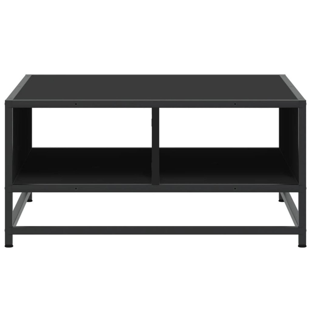 VIDAXL Table basse noir 60,5x60,5x30 cm bois d'ingenierie et metal