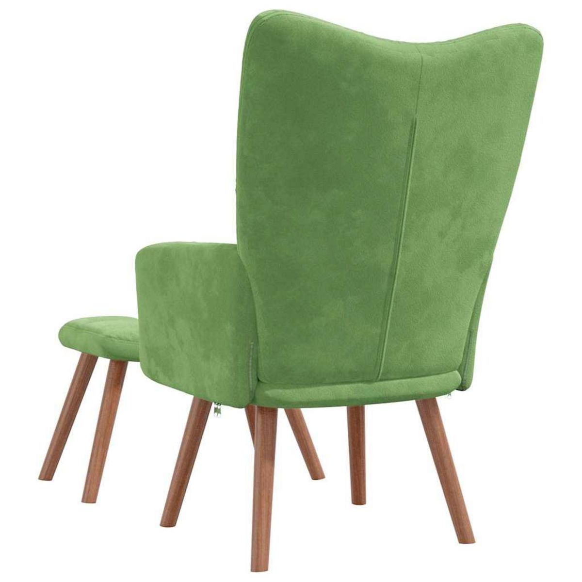 VIDAXL Chaise de relaxation avec repose-pied Vert clair Velours