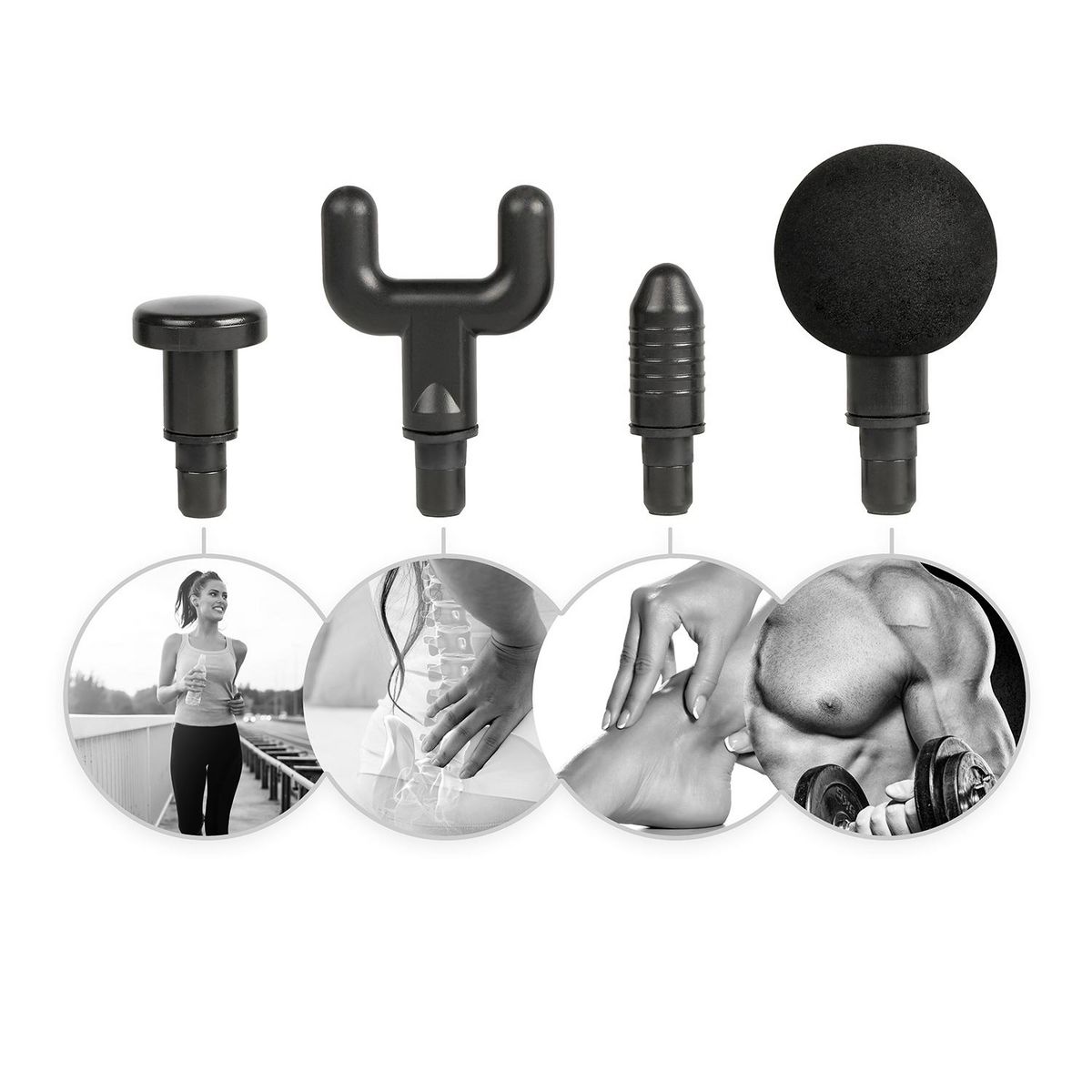 LIVOO Pistolet de massage sans fil 7.4v - dos178