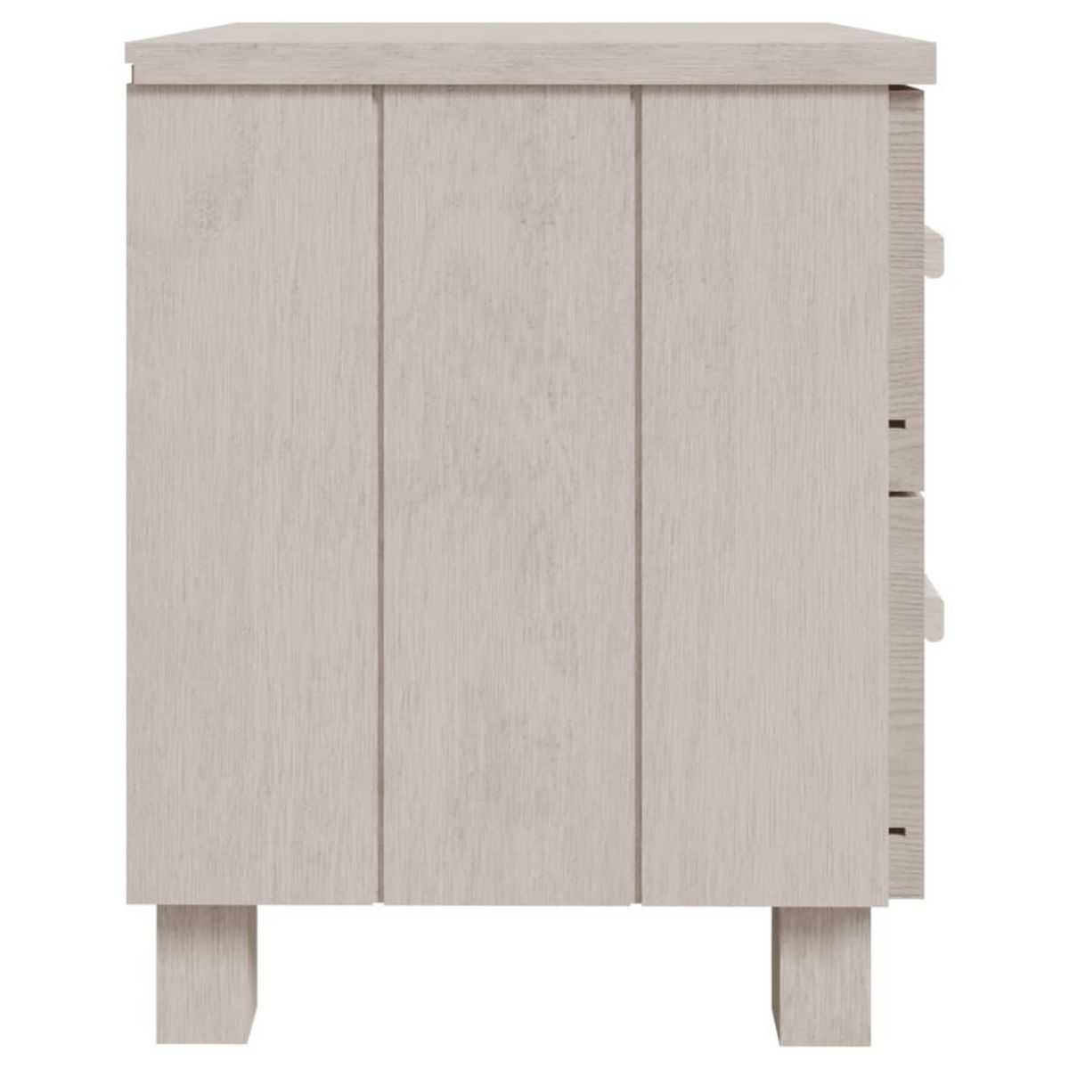 VIDAXL Tables de chevet HAMAR 2 pcs Blanc 40x35x44,5 cm Bois massif