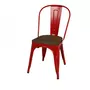 DIVERS Chaise vintage Liv H84 cm - Rouge