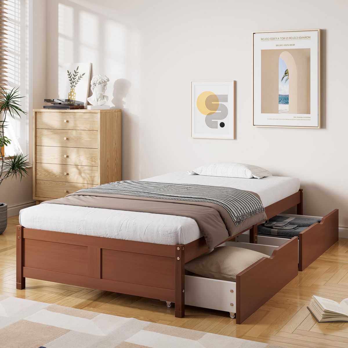 MERAX Lit avec rangement