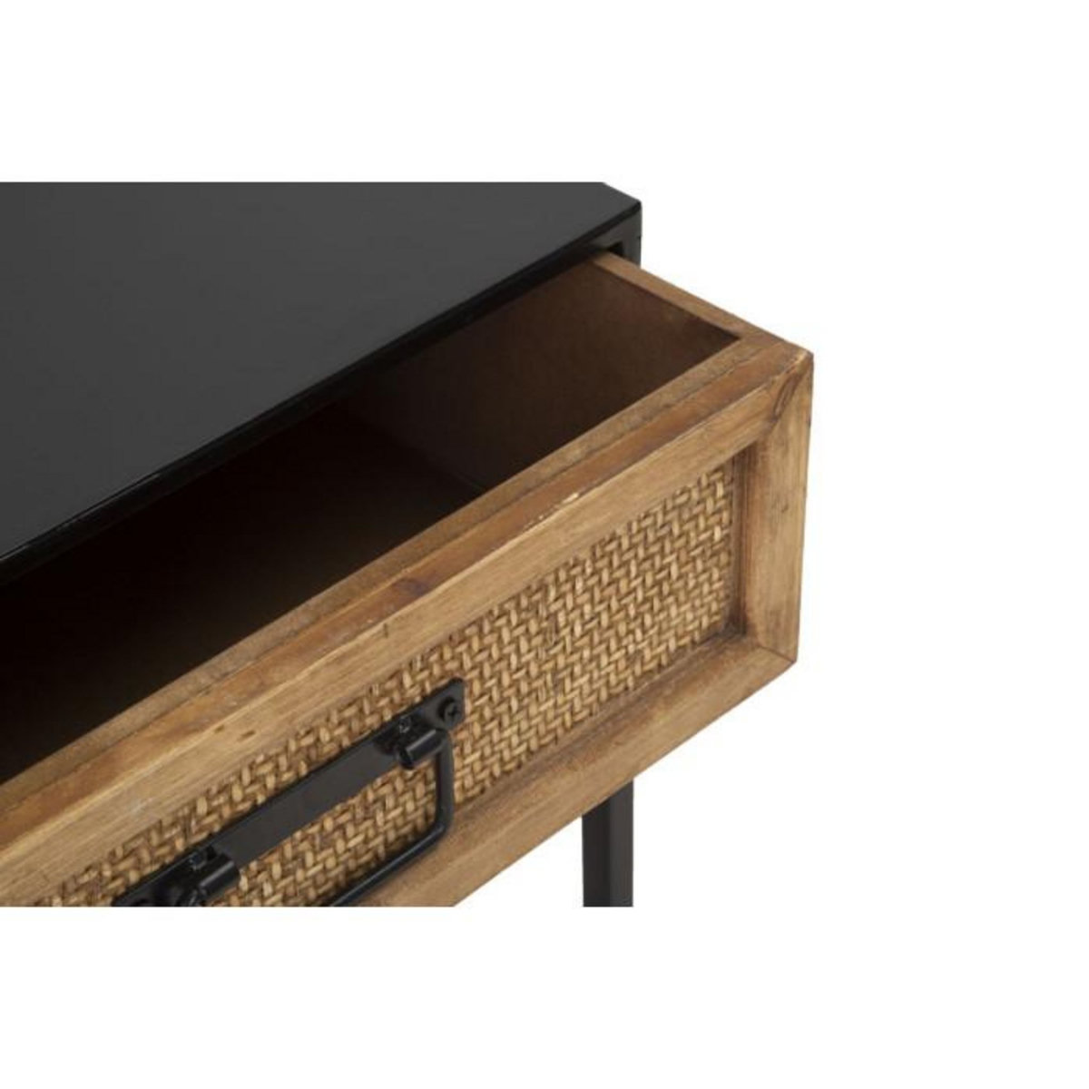 Paris Prix Table de Chevet Design  Hanoï  51cm Naturel & Noir