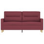 Voir la diapositive 3 : VIDAXL Canape a 2 places Rouge bordeaux 140 cm Tissu
