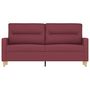 Voir la diapositive 3 : VIDAXL Canape a 2 places Rouge bordeaux 140 cm Tissu