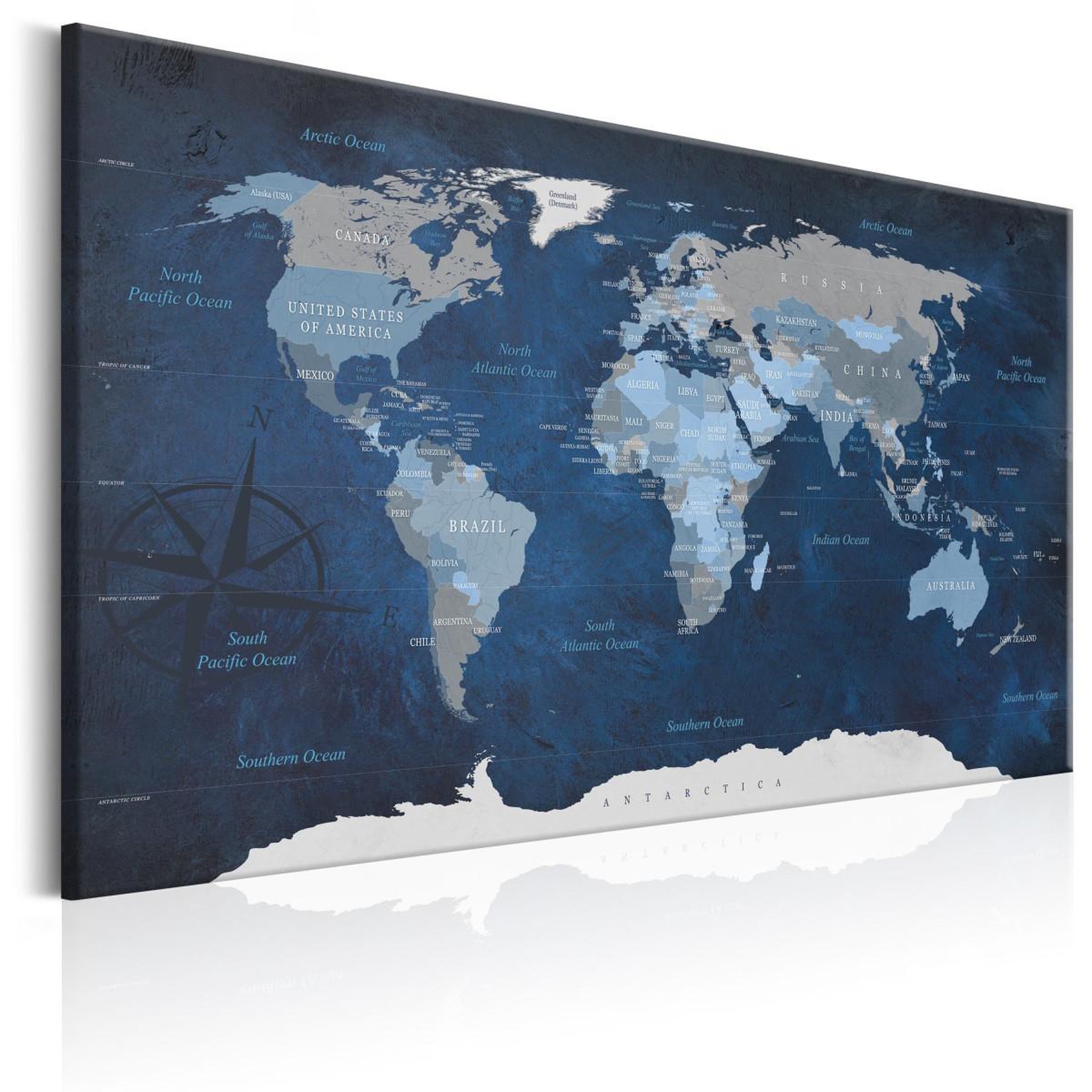 Voir la diapositive 1 : Paris Prix Tableau Imprimé  Dark Blue World