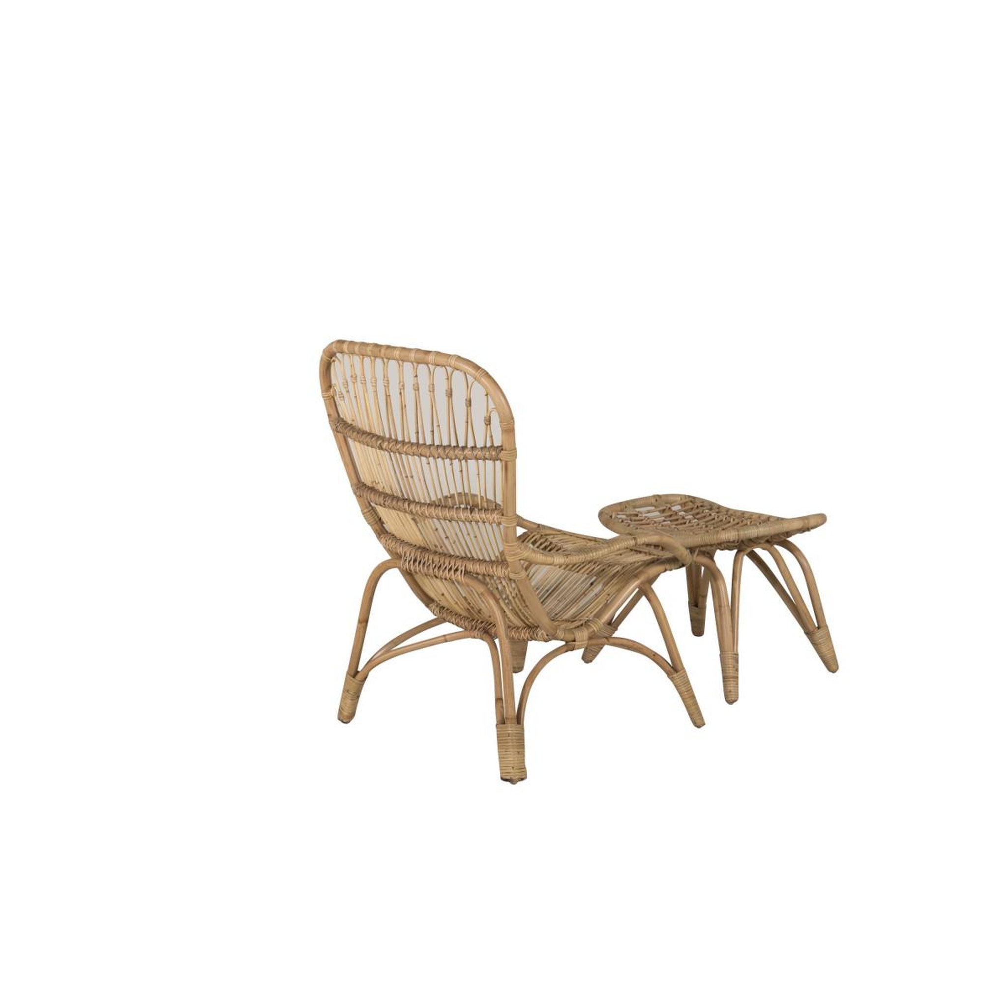 Voir la diapositive 5 : Paris Prix Fauteuil de jardin & repose-pieds  ella  98cm naturel
