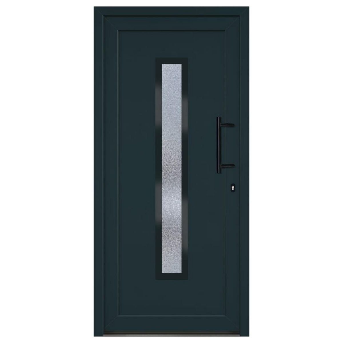VIDAXL Porte d'entree anthracite 98x208 cm PVC
