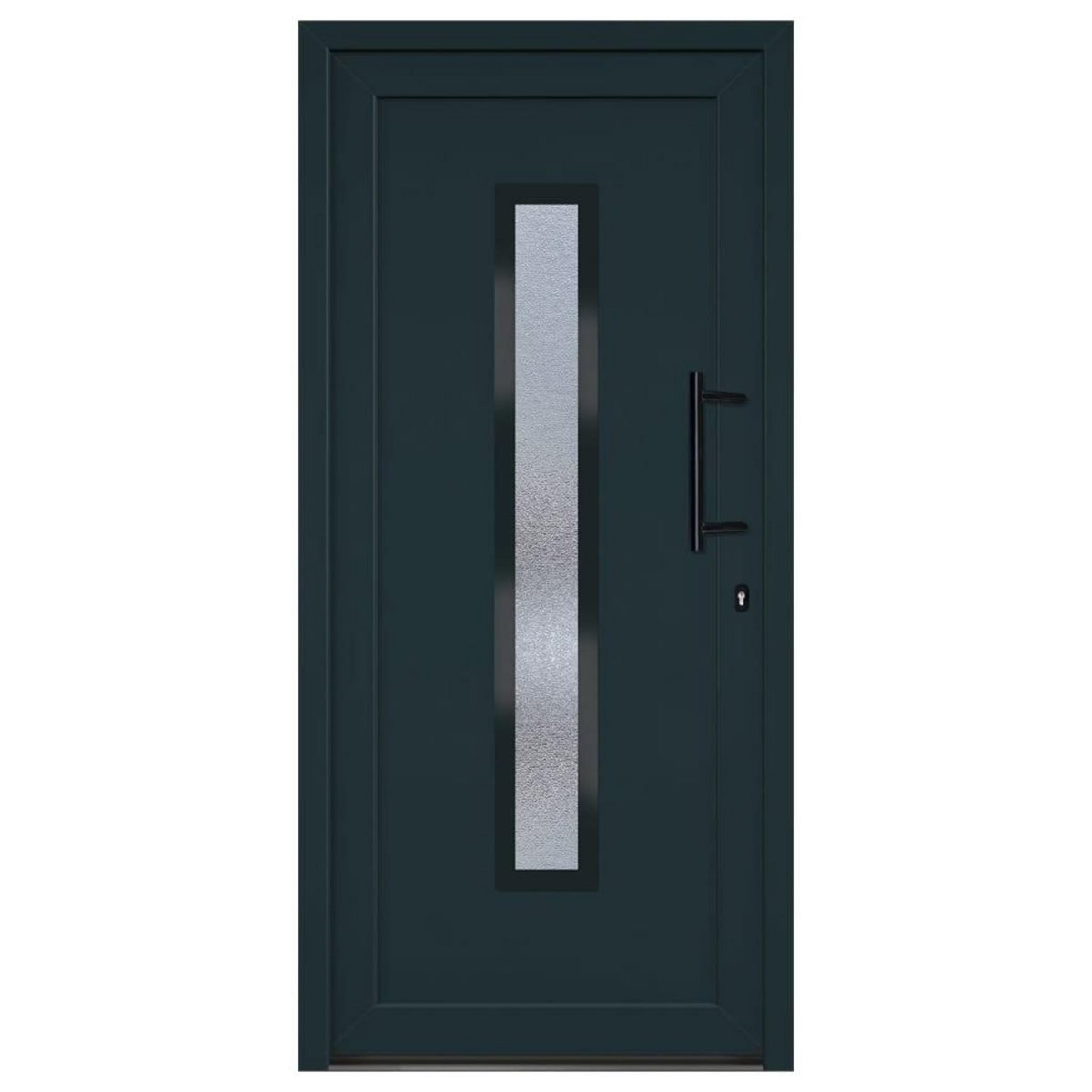 VIDAXL Porte d'entree anthracite 98x208 cm PVC