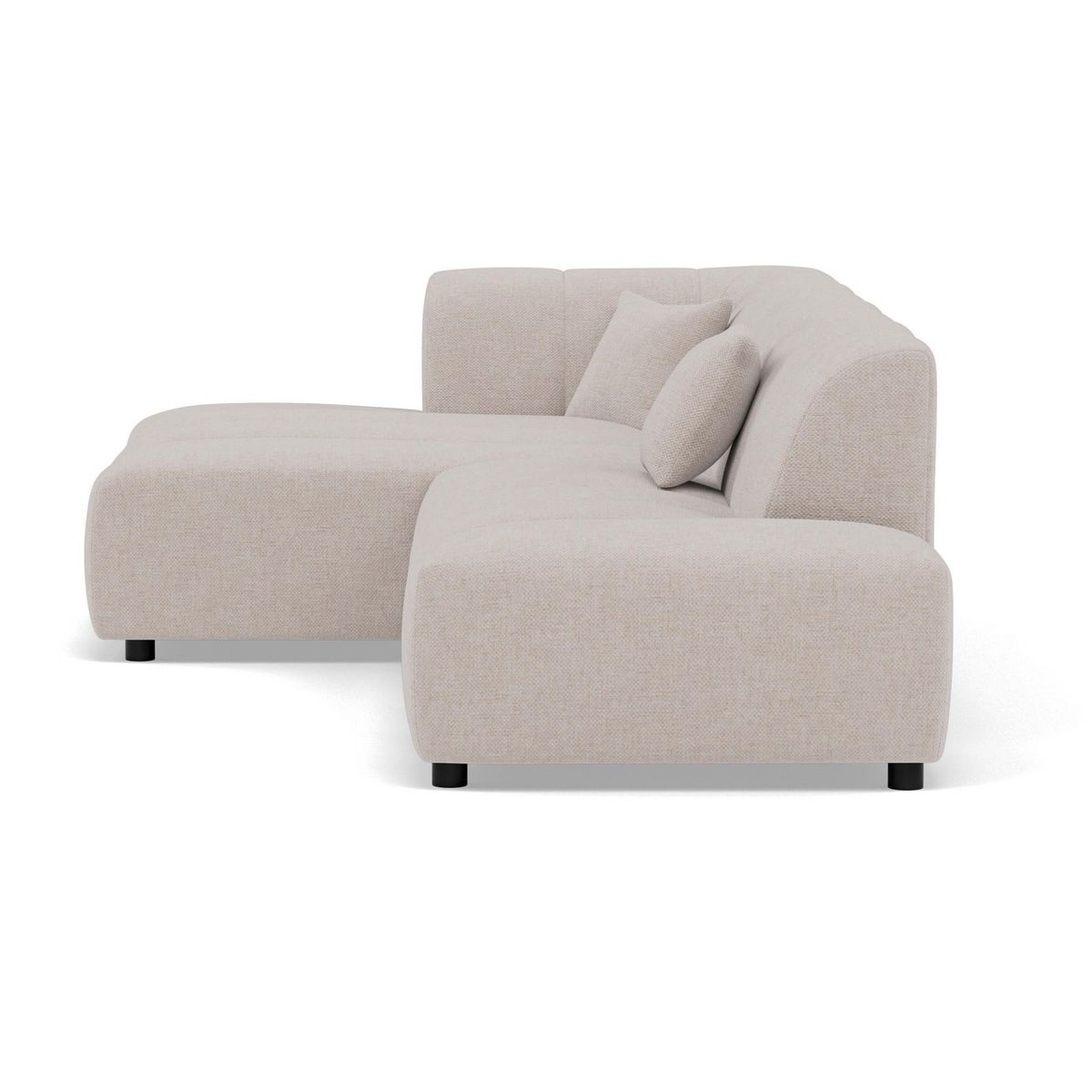 LISA DESIGN Curtis - canapé d'angle gauche 4 places en tissu texturé