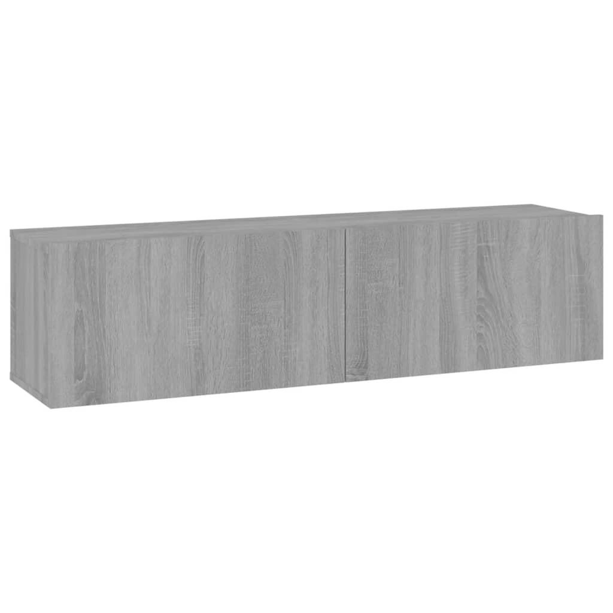 Voir la diapositive 2 : VIDAXL Armoire murale TV Sonoma gris 120x30x30 cm Bois d'ingenierie