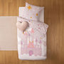 Voir la diapositive 3 : ATMOSPHERA Housse de couette enfant 140x200 Château + taie coton 57 fils